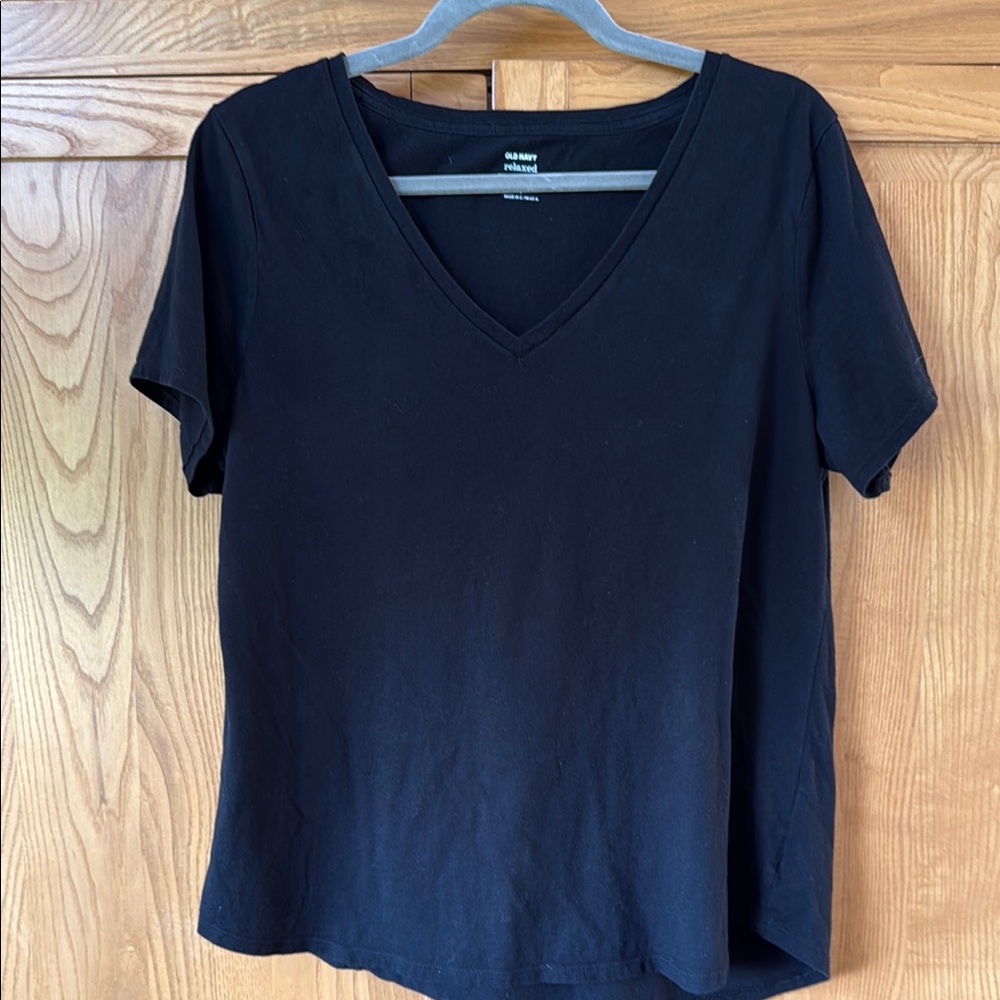 Old Navy Black Fitted Short Sleeve T-Shirt